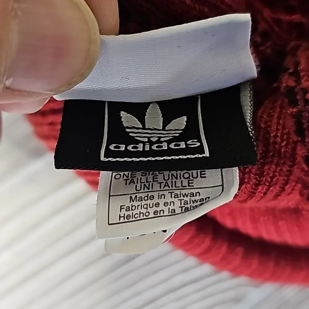 Adidas Miami Heat Winter Knit Hat With Pom, Red/Black